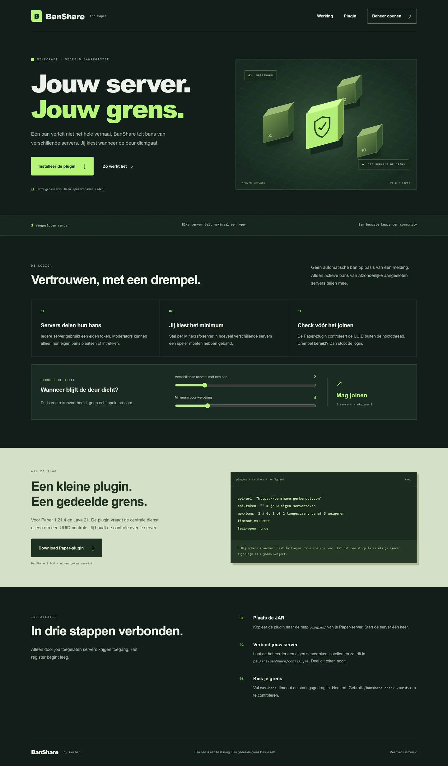 BanShare: Screenshot of the live site