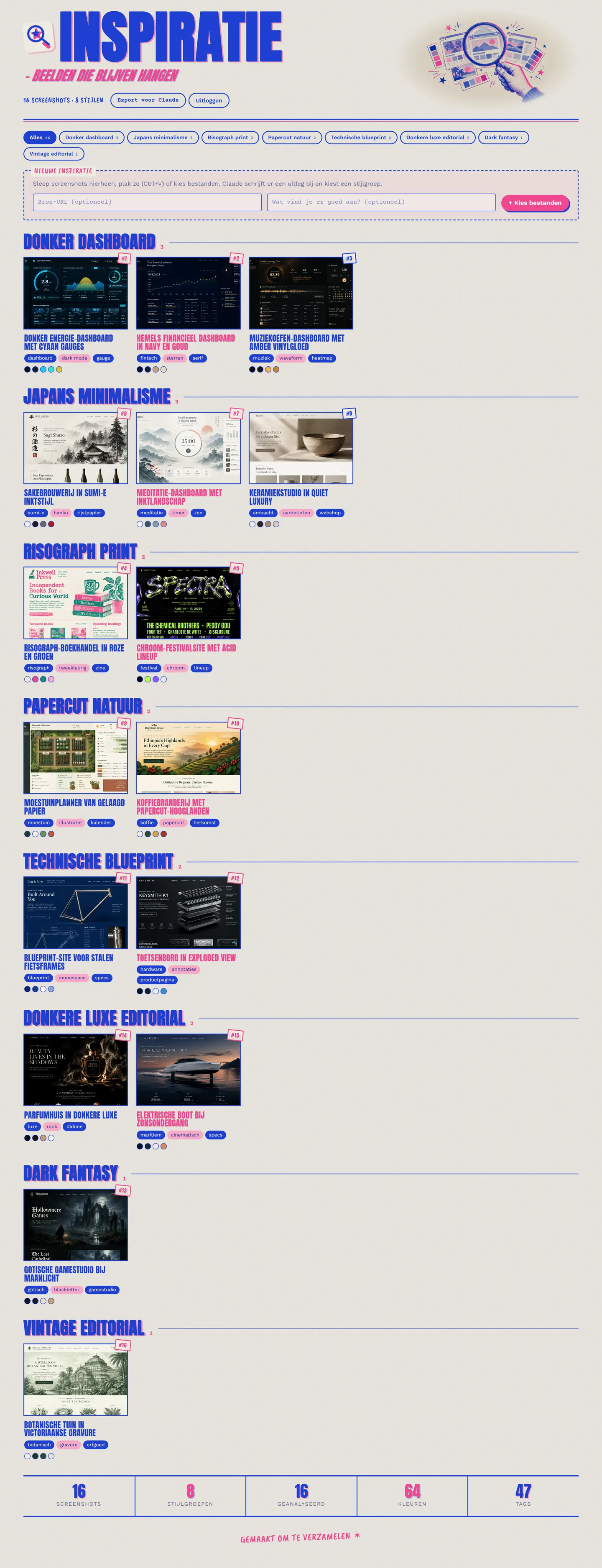 Inspiratie: Screenshot of the live site