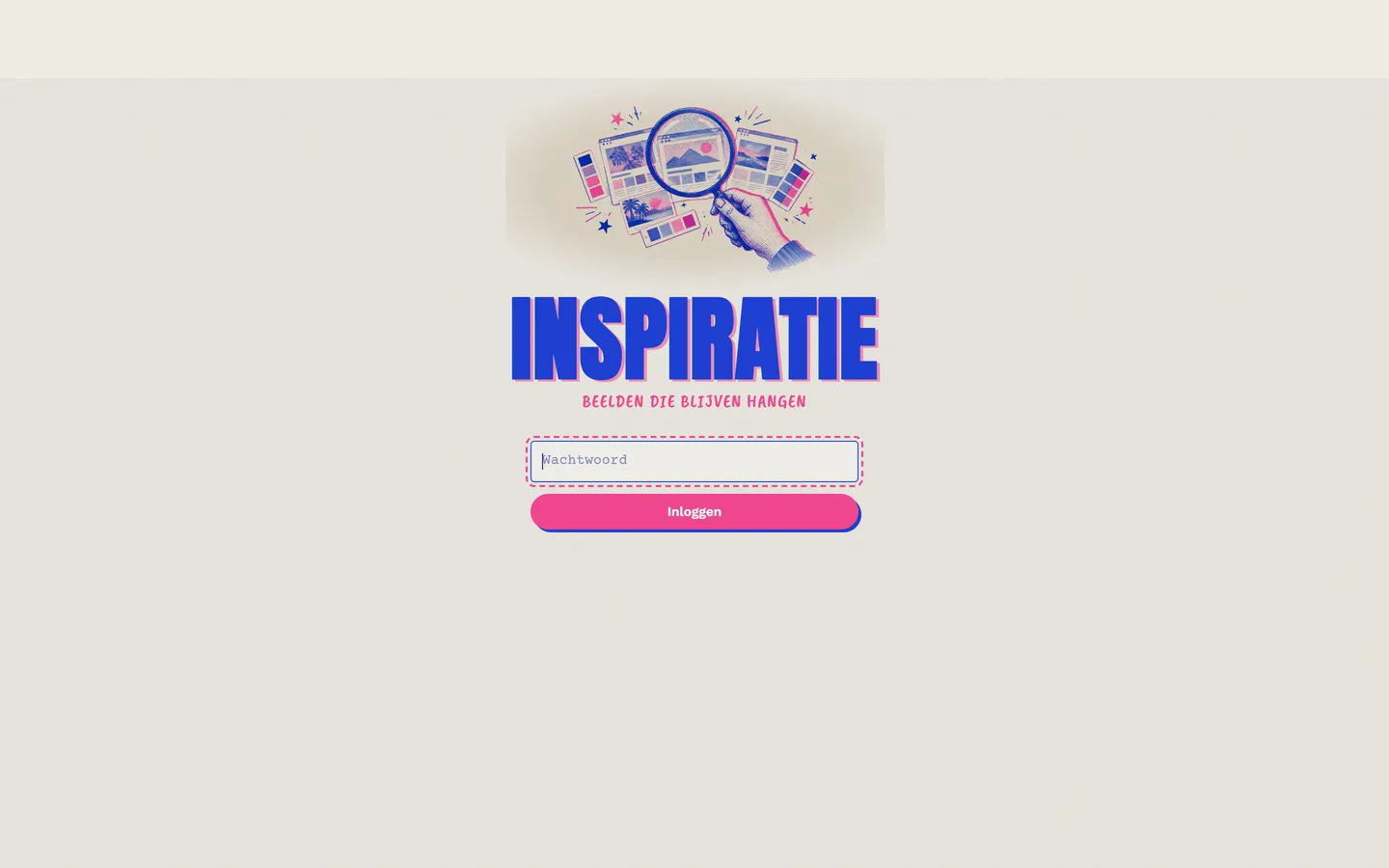 Signing in, with the risograph illustration