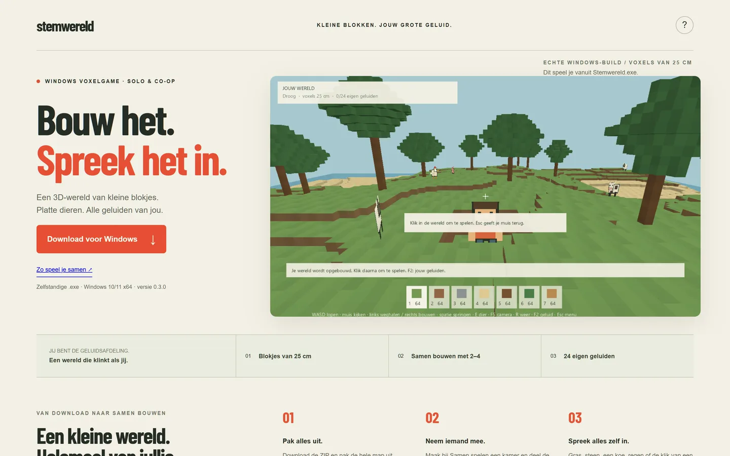 Companion website with the Stemwereld download for Windows